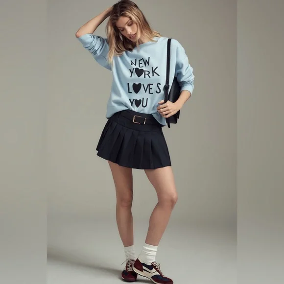 Anthropologie Light Blue Sweatshirt - Picture 3 of 10